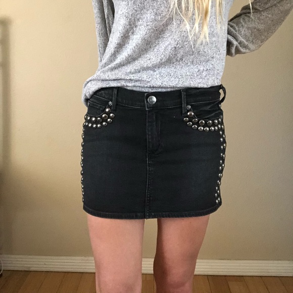 True Religion Dresses & Skirts - {True Religion} studded jean skirt